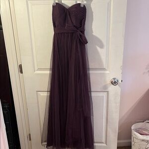 Jenny Yoo Strapless Gown in Rich Purple